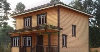 Двухэтажный дом из бруса в Гулькевичах от Строй-Гль - строительство от 133848 руб.