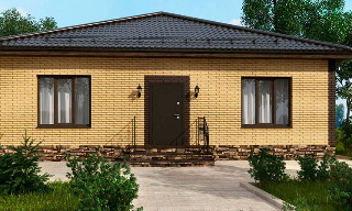 Проекты одноэтажных домов из кирпича | Строй-Гль - Гулькевичи от 3604 рублей