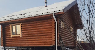 Баня из оцилиндрованного бревна под ключ в Гулькевичах - от 133848 рублей